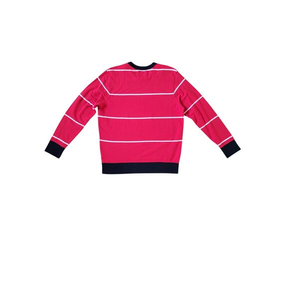 American Eagle Rugby Wide Stripe Nautical Crewneck Sweater Shirt Red/Navy Size L - Picture 5 of 6